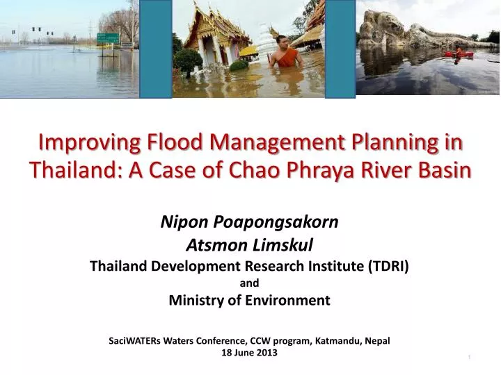 improving flood management planning in thailand a case of chao phraya river basin
