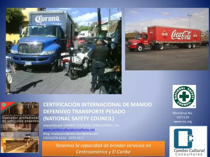 certificaci n internacional de manejo defensivo transporte pesado national safety council