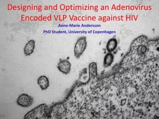Designing and Optimizing an Adenovirus Encoded VLP Vaccine against HIV
