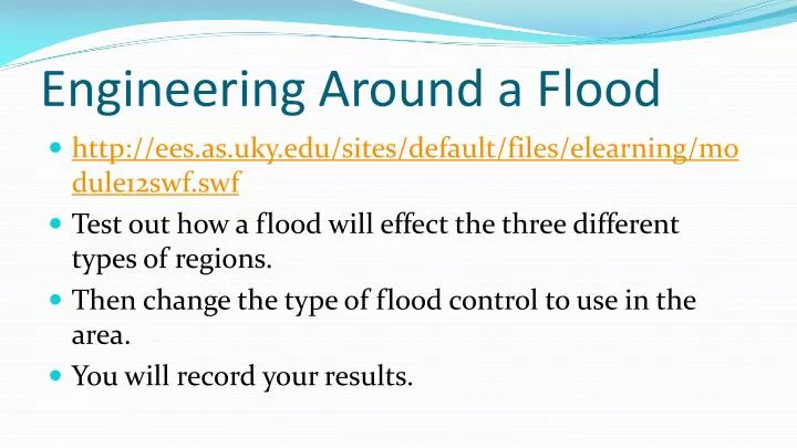 engineering around a flood