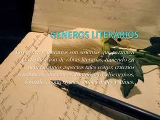 generos literarios