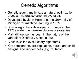 Genetic Algorithms