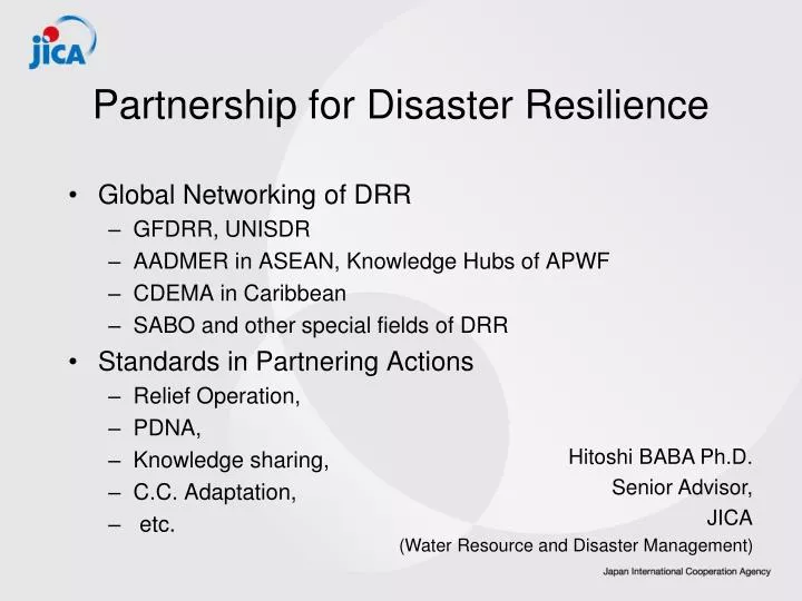 partnership for disaster resilience