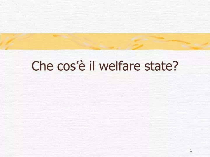 che cos il welfare state