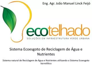 sistema ecoesgoto de reciclagem de gua e nutrientes