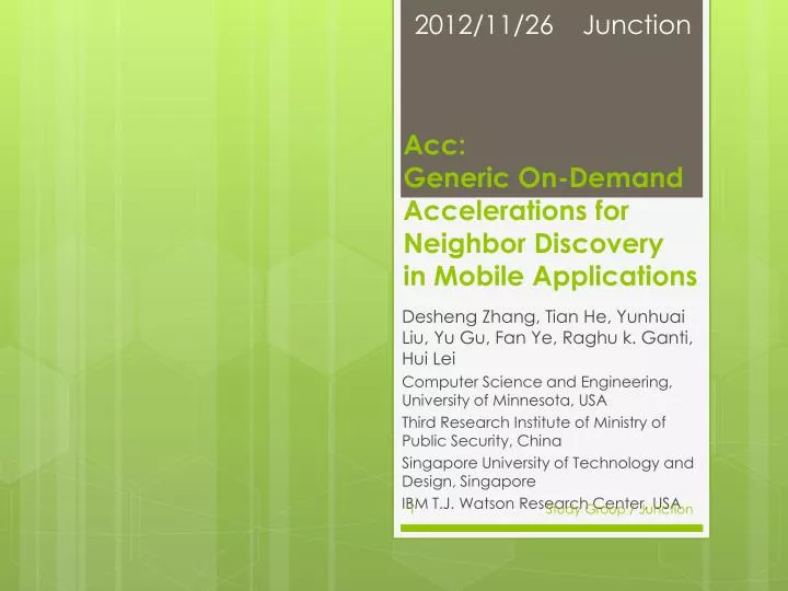 acc generic on demand accelerations for neighbor discovery in mobile applications