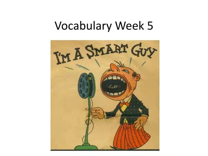 vocabulary week 5