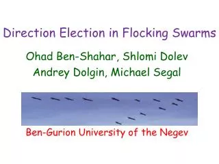 Direction Election in Flocking Swarms
