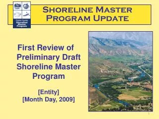 First Review of Preliminary Draft Shoreline Master Program [Entity] [Month Day, 2009]