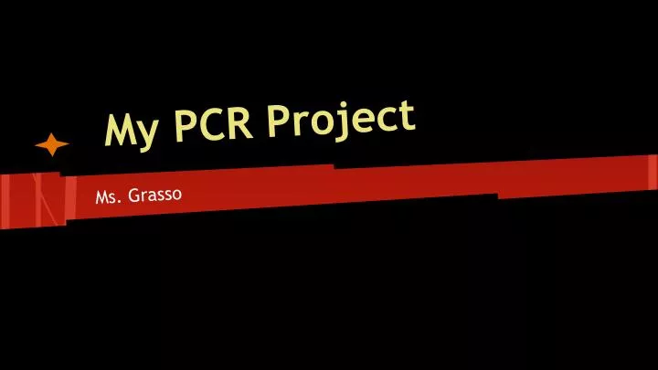 my pcr project
