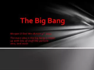 The Big Bang