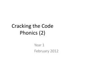 Cracking the Code Phonics (2)