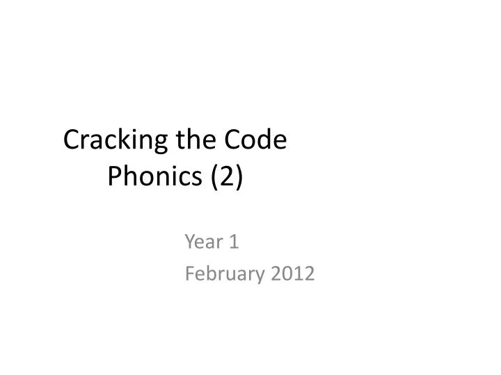 cracking the code phonics 2