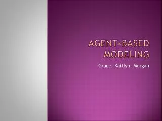 Agent-Based Modeling