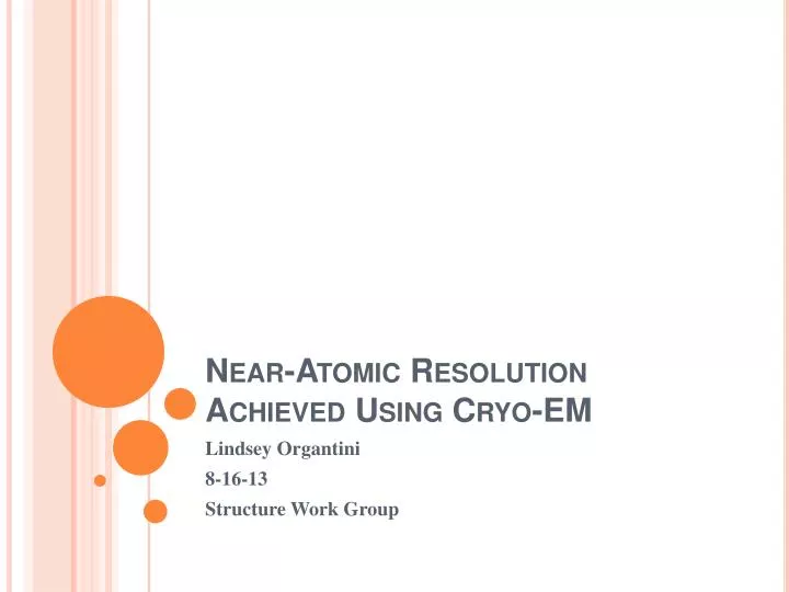 near atomic resolution achieved using cryo em