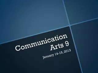 Communication Arts 9
