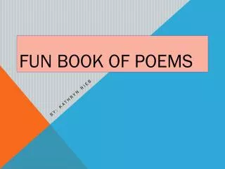 Fun book of Poems
