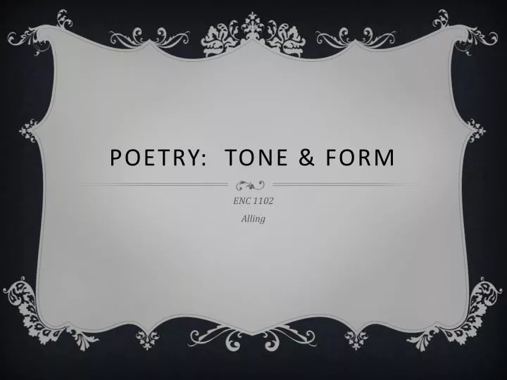 poetry tone form