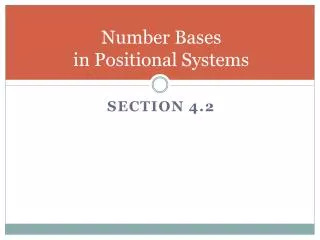 Number Bases in Positional Systems