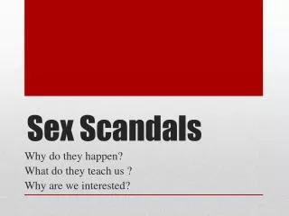 Sex Scandals