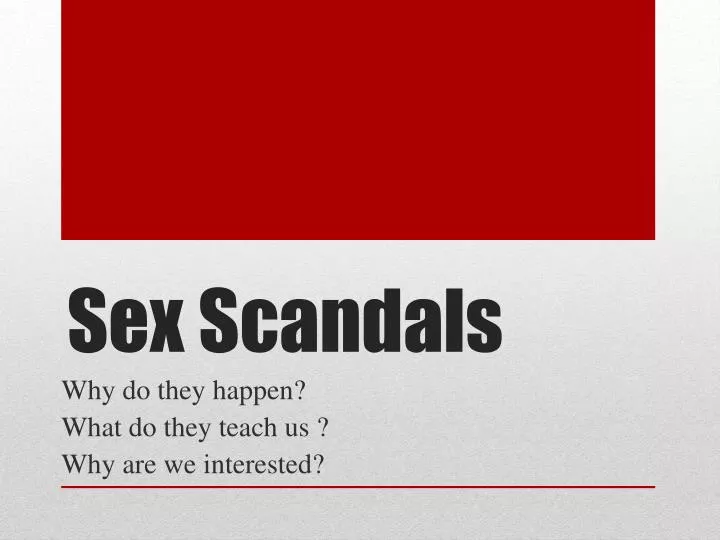 sex scandals