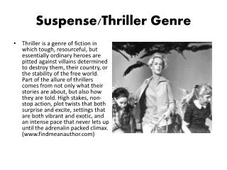 Suspense/Thriller Genre