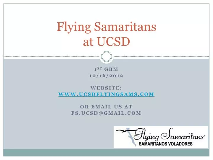 flying samaritans at ucsd