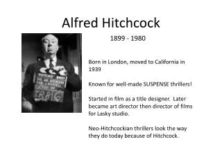 Alfred Hitchcock