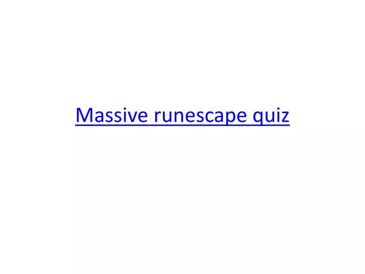 massive runescape quiz