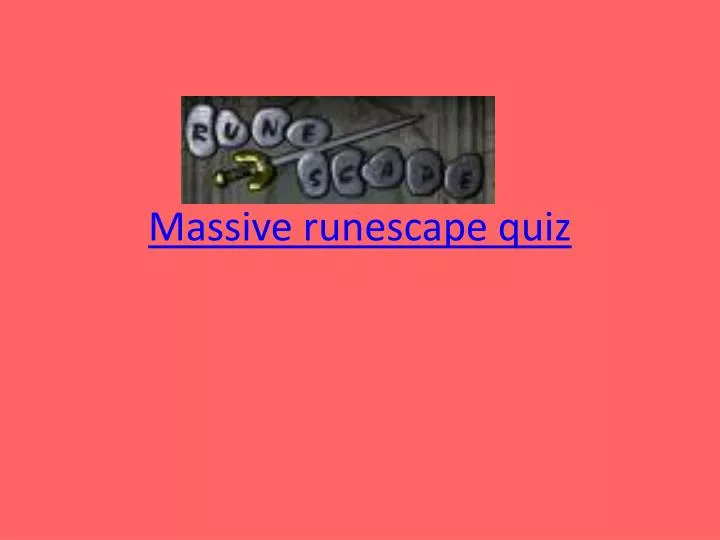 massive runescape quiz