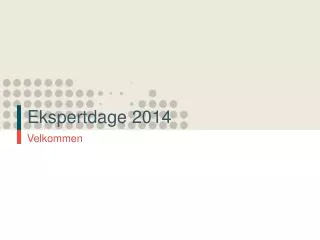 ekspertdage 2014