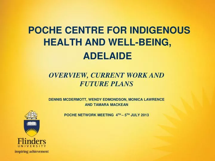 poche centre for indigenous health and well being adelaide