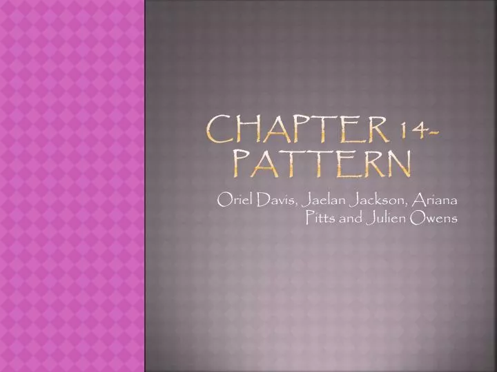 chapter 14 pattern