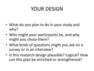 your design
