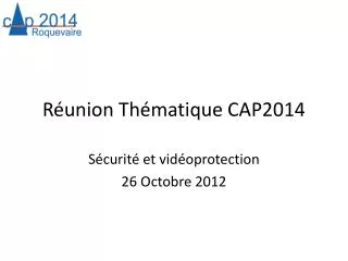 r union th matique cap2014