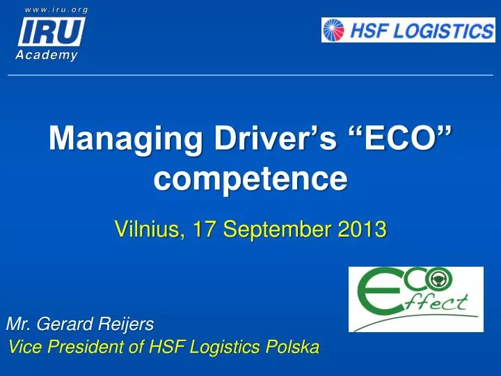 managing driver s eco competence