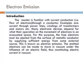 Electron Emission