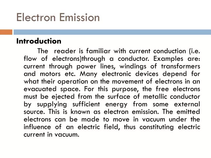 electron emission