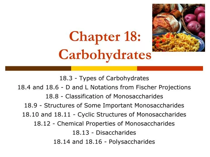 chapter 18 carbohydrates