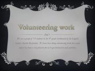 Volunteering work