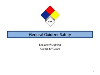 General Oxidizer Safety