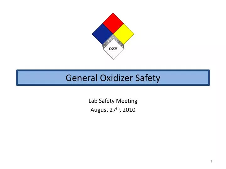 general oxidizer safety