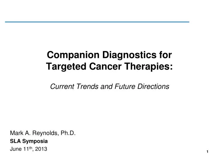 companion diagnostics for targeted cancer therapies current trends and future directions