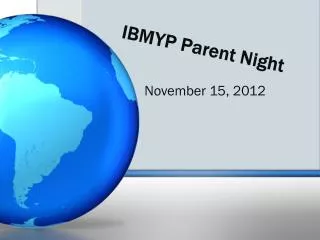 IBMYP Parent Night