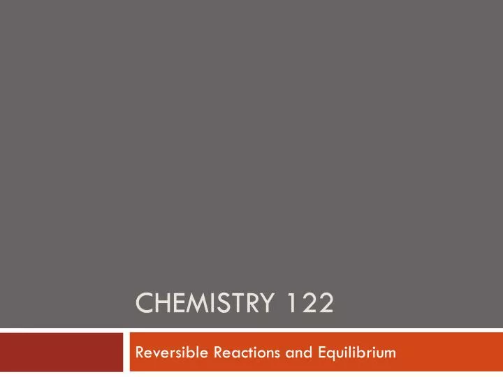 chemistry 122