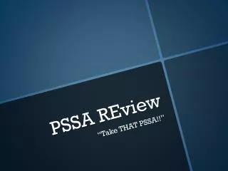 PSSA REview