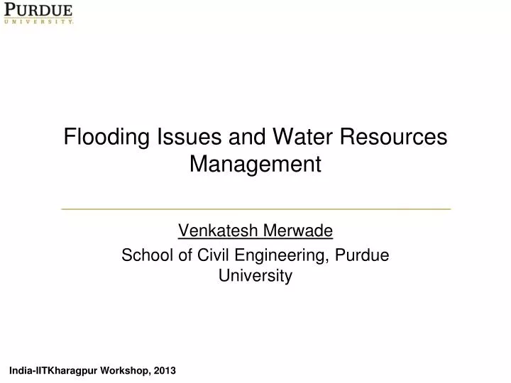 flooding issues and water resources management