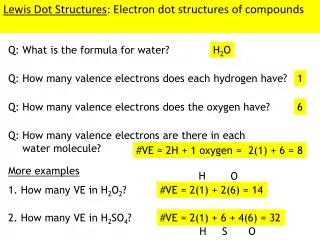 Lewis Dot Structures : Electron dot structures of compounds