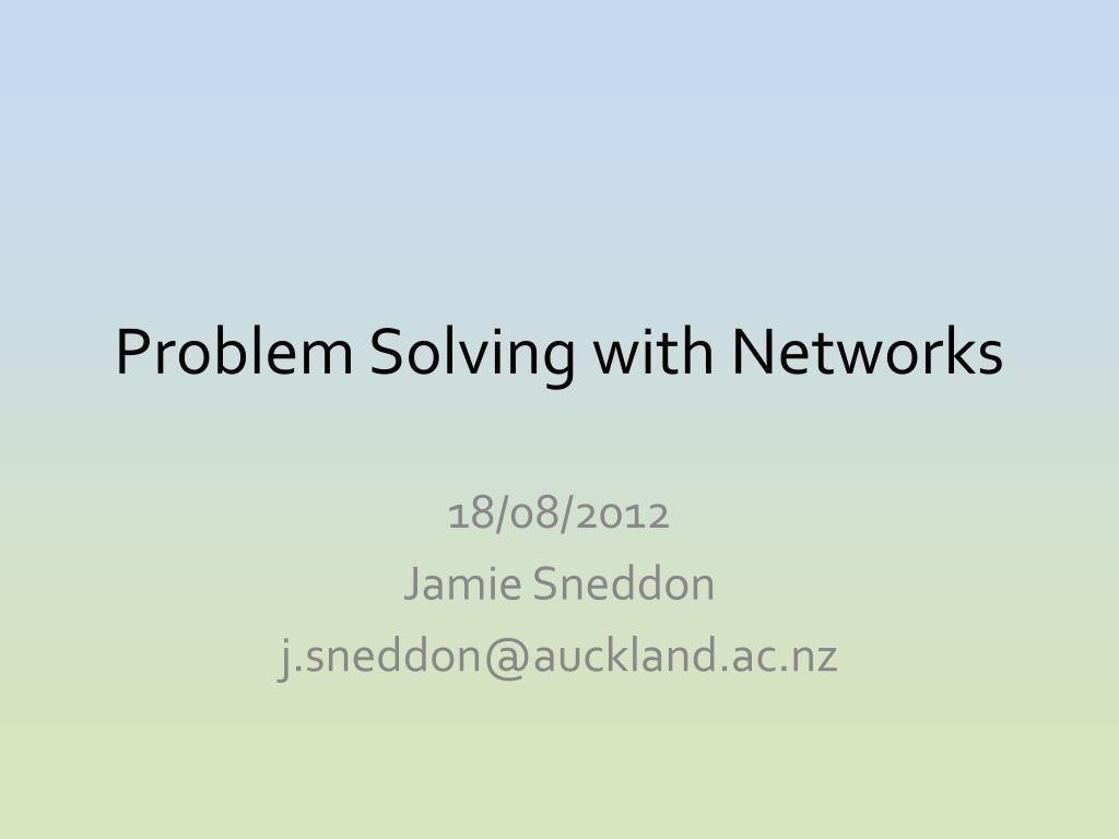 Network Problem Solving Questions PPT - Network Problem Solving: Graph Theory Fundamentals PowerPoint ...