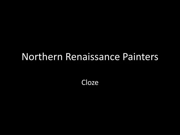 northern renaissance painters